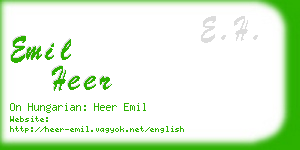 emil heer business card